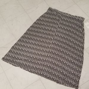 NWT {Per Se} Black & White Patterened Maxi Skirt